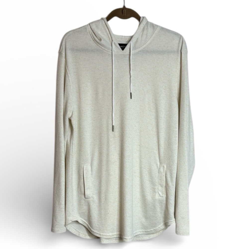 💐PacSun Off-White Textured Top Hood Drawstrings Large